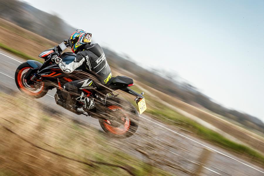 There was one electric blip with our KTM test bike