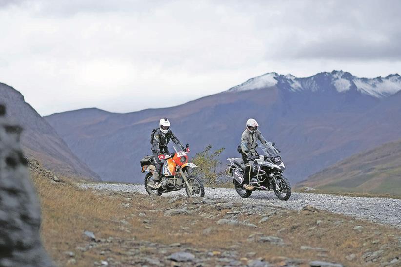 Bike-swap: Michael Guy is immediately at home on the veteran GS.