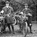 Newcastle motorbike pioneer JR Moore pictured with 'Syd' Clarke in 1906.