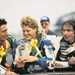 With Lucchinelli and Dunlop at the first ever WSB meeting at Donington in 1988.