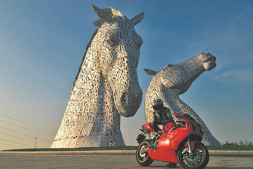 Robbie Thomson at the Kelpies.