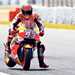 Marc Marquez struggling to keep his rear wheel down