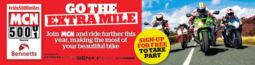 Sign-up to MCN's #ride5000miles campaign