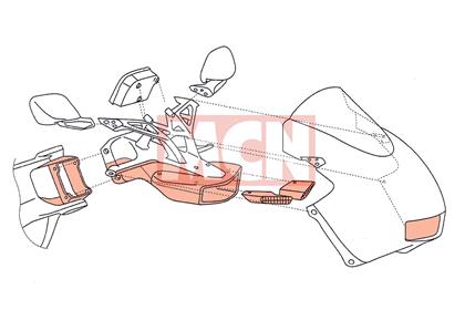 If you compare the intake to the one on last year's monocoque frame patent, it matches up perfectly. 