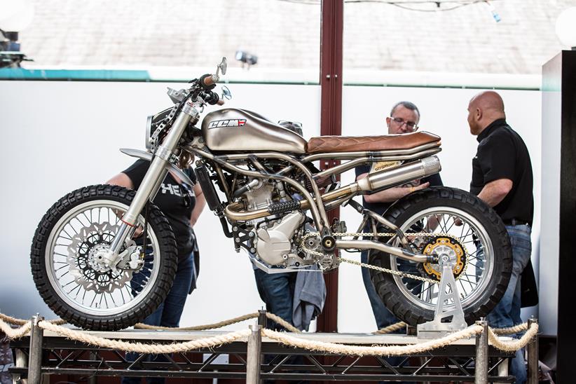 CCM Spitfire Scrambler unveiling at the Bike Shed show