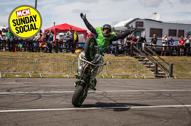 Lee Bowing Racing The Sunday Social with stunt rider Lee Bowers