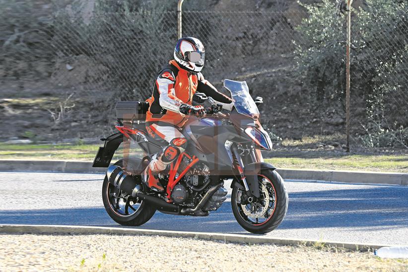 Spy shots of the KTM 1290 Super Duke GT emerged in December 2017