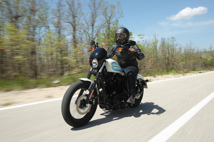 Jordan riding the Iron 1200 with his eyes shut. Magic.