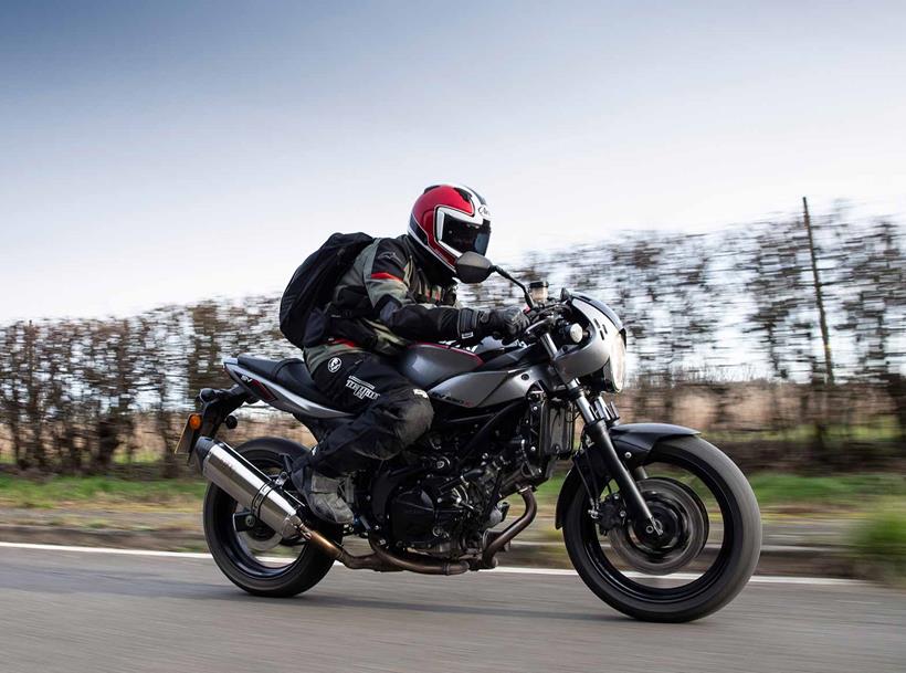 Riding on the Suzuki SV650X