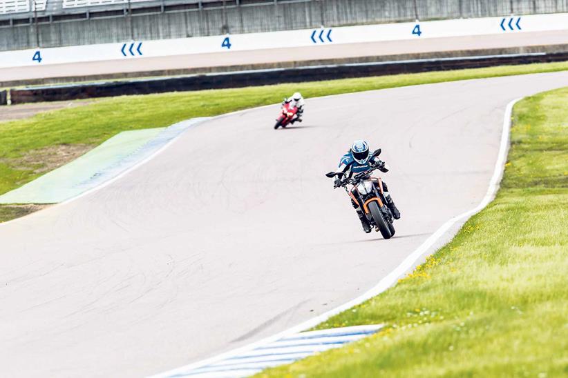 The 790 is ideal around Rockingham's infield