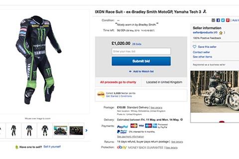 Bradley Smith’s leathers up for grabs…