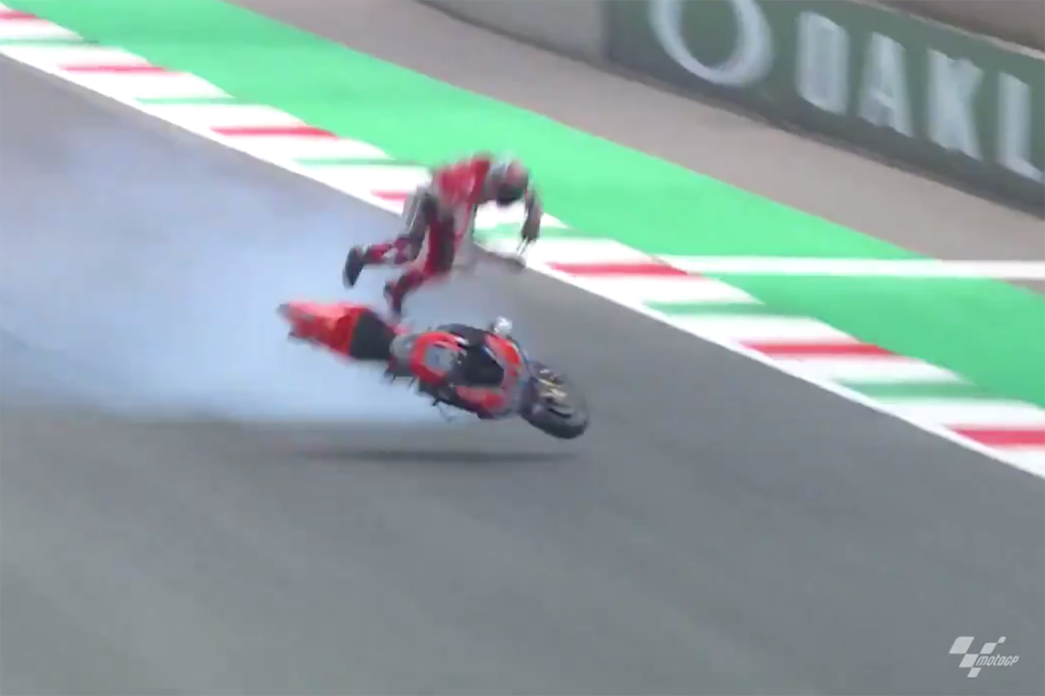 How do riders survive a MotoGP crash