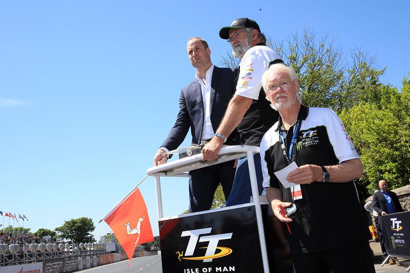 Prince William starts the Zero TT race (Photo credit: Pacemaker Press)