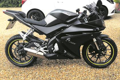 Prior to the Street Triple, Sam owned this Yamaha YZF-R125.