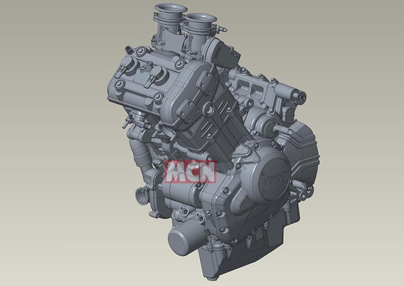 Norton 650 engine CAD drawing