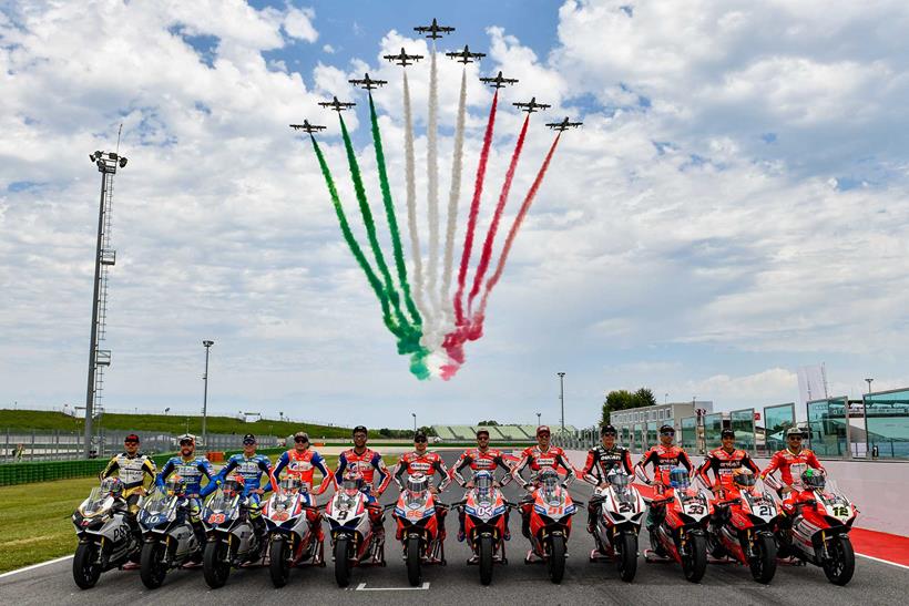 The Race of Champions grid at World Ducati Week