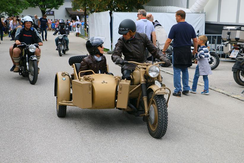 A classic BMW sidecar