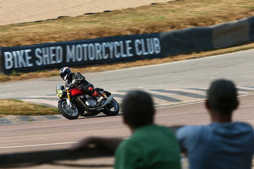 Spectators watched as racers took to The Café Racer Cup track for the day