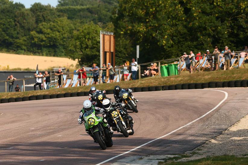 MCN Senior Road Tester, Adam Child, leads the pack at The Café Racer Cup