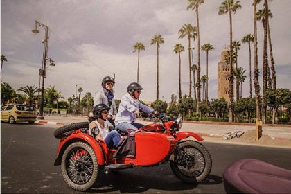 A motorcycle sidecar tour