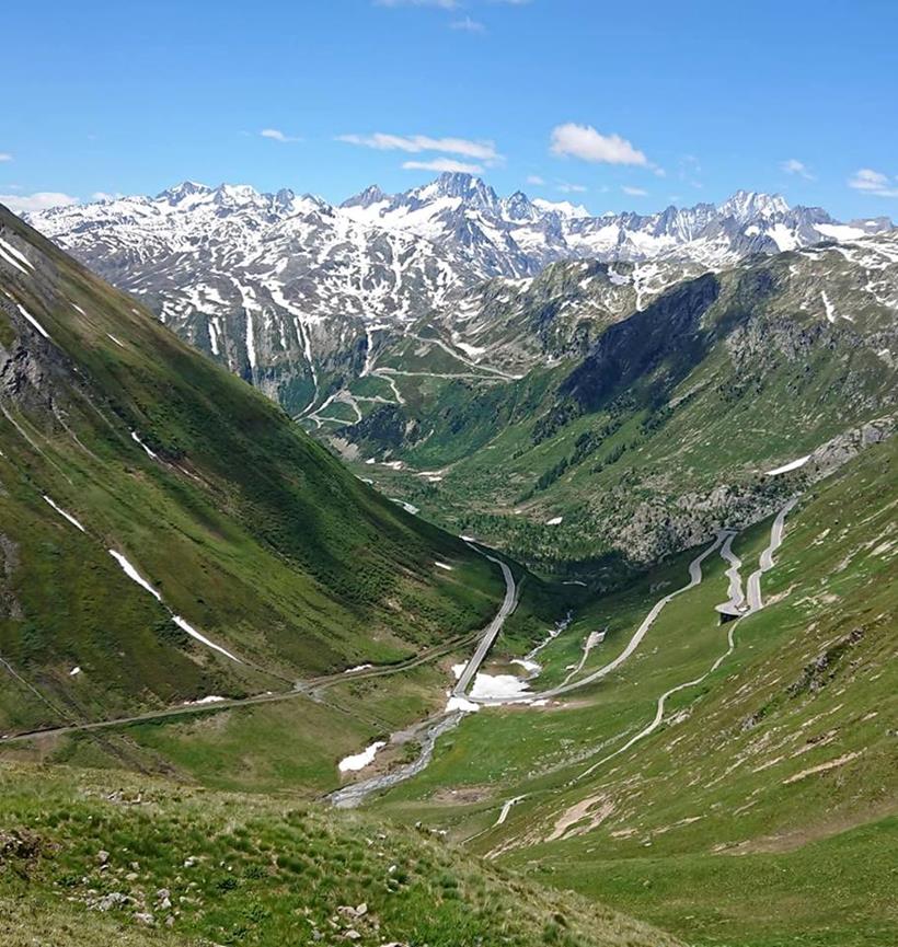 Grimsel pass from the top of Furka pass