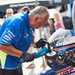 Freddie Spencer's Suzuki undergoes a final polish