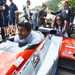 Former Formula 1 and Formula E driver Karun Chandhok enjoying himself in a sidecar