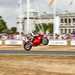 Michael Neeves couldn't resist a wheelie on the Ducati 888 Corse