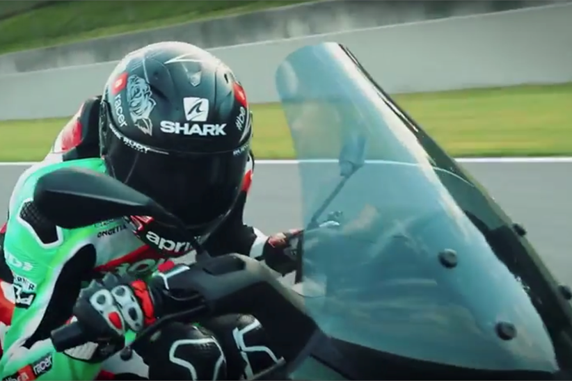 Scott Redding rides the new Piaggio MP3 around Mugello