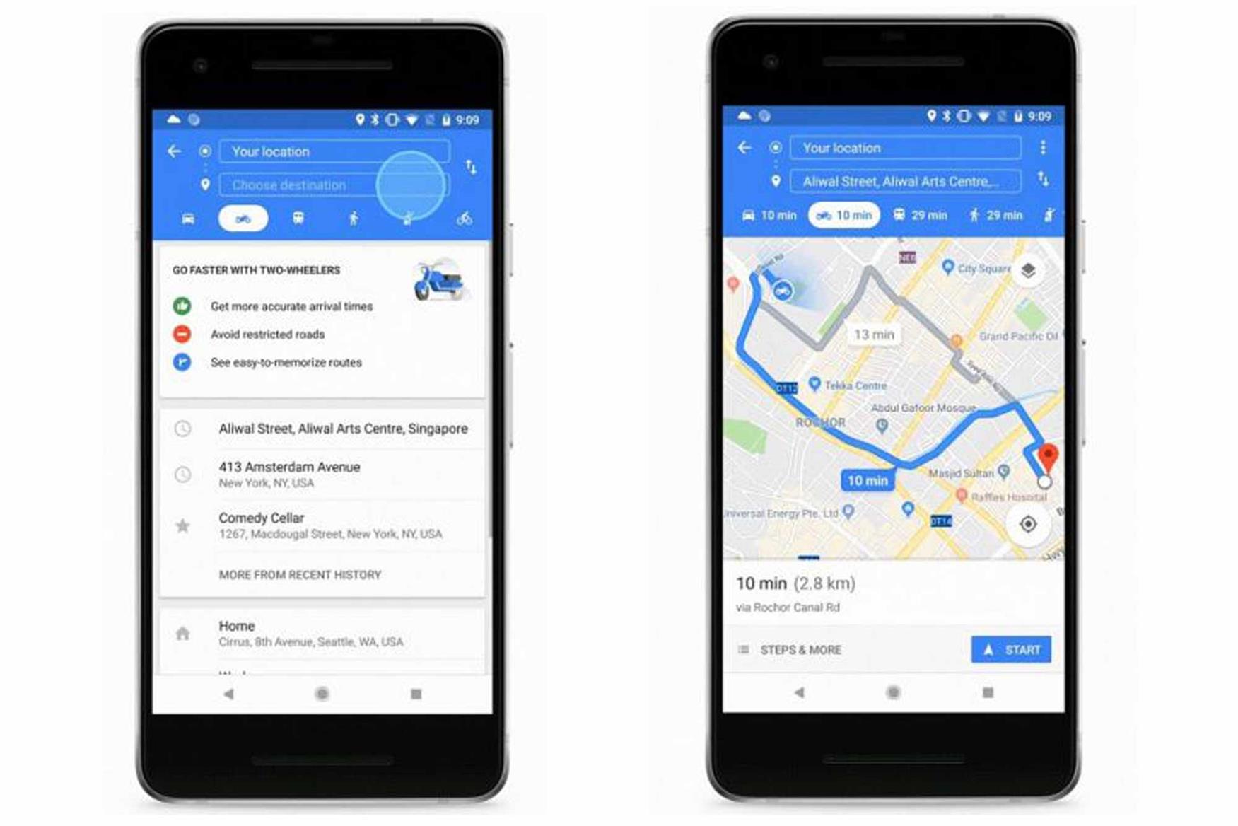 Google Maps launches ‘motorbike mode’ in Singapore