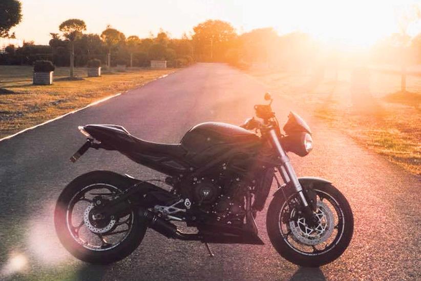 #ride5000miles member Sam Wicks enjoying the quiet roads with his Triumph Street Triple