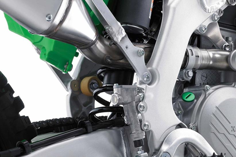 A new swingarm helps with rigidity