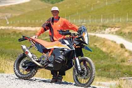 Development rider Chris Birch at KTM's Welsh Adventure Rally