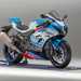 The paint scheme is inspired by early Suzuki GSX-R750s