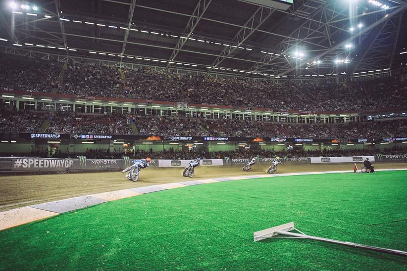 More sideways action on track (photo credit: SpeedwayGP)