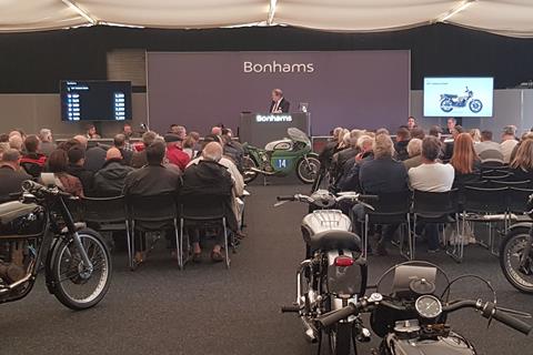 Rare Bonhams bikes go under the hammer at Devitt MCN Ally Pally show