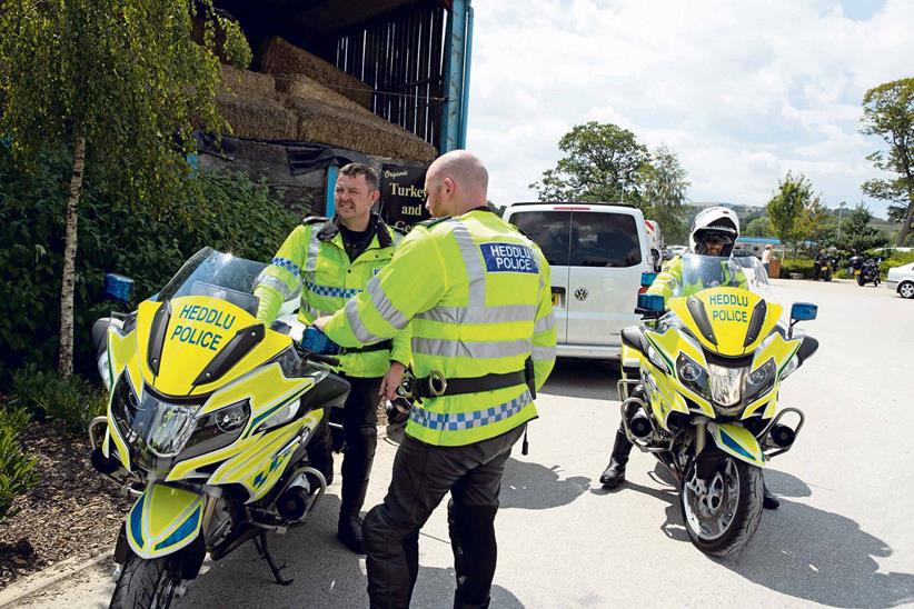 North Wales Police motorcyclists 