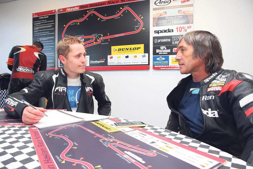 MCN's Dan talks to Ron after the laps