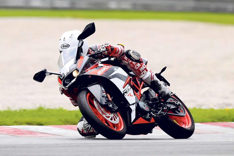 MCN's Bruce Dunn rides the KTM RC390R at Salzburgring