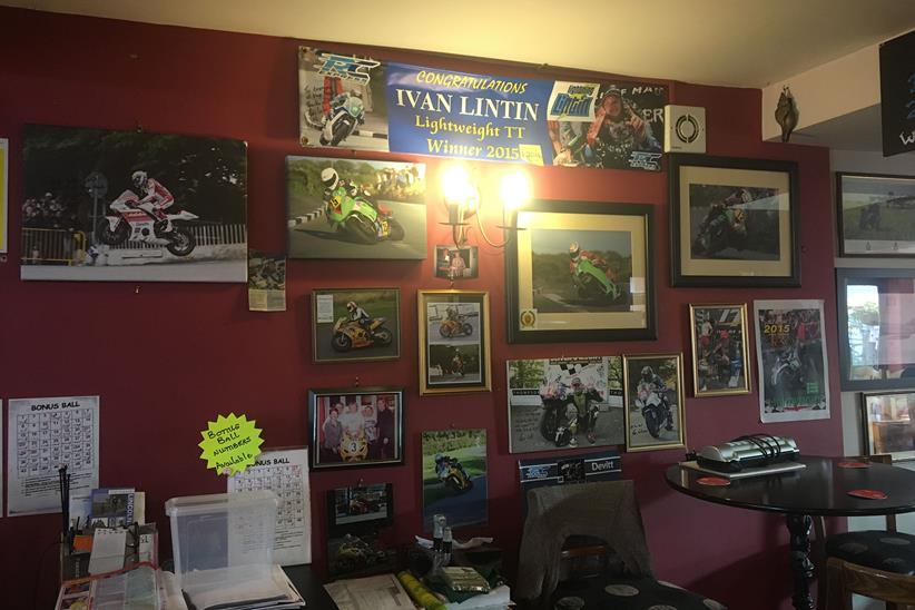 A display of Ivan's career inside the pub