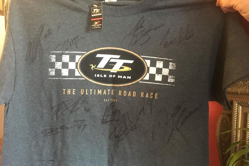 A signed Isle of Man TT shirt