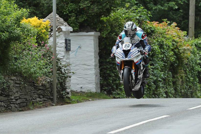 Michael dunlop aboard the Tyco BMW S1000RR