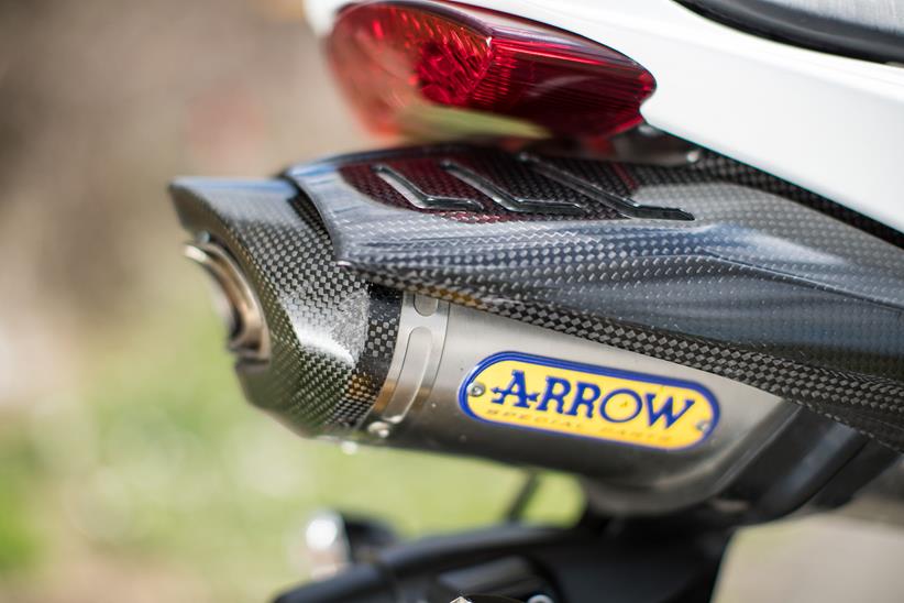 The Arrow exhaust system sounds brilliant