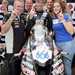 Hickman celebrates Supersport win with the rest of the Smiths team
