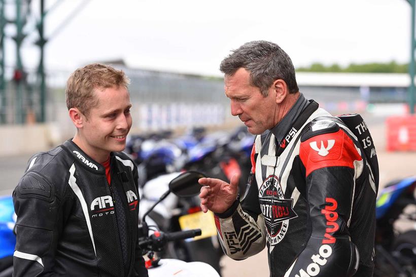 Simon Crafar talks with MCN's Dan Sutherland at Silverstone