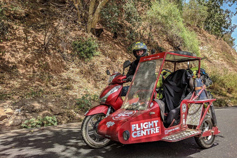 Scooter and sidecar duo ride into the Guinness Book of Records