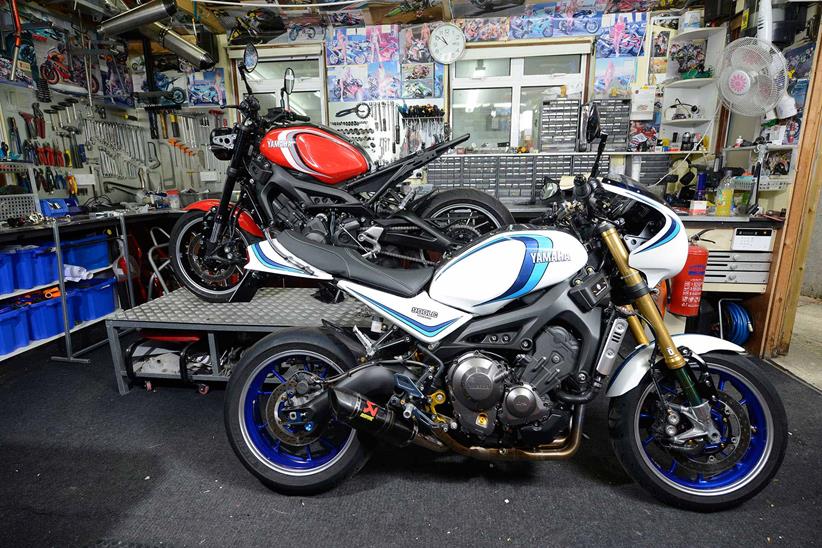 Bikes being prepped in the workshop