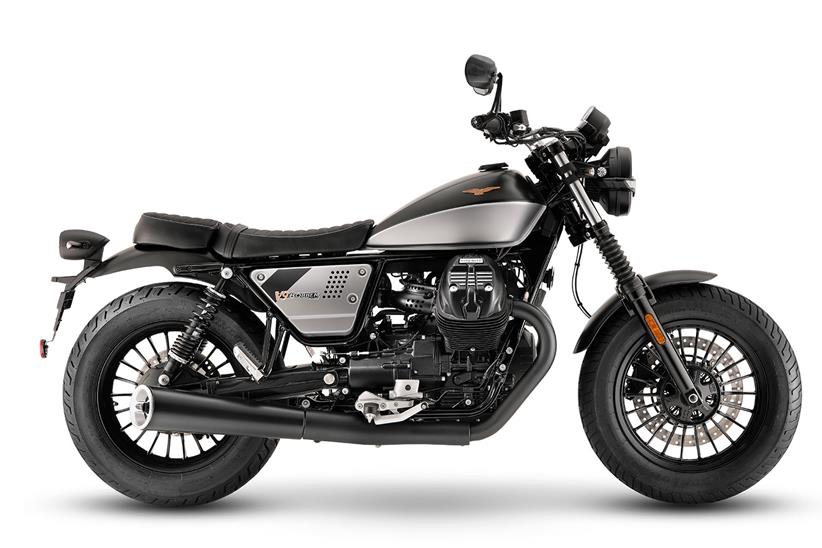 Aluminium with black and grey colour scheme adorn the new Moto Guzzi V9 special edition