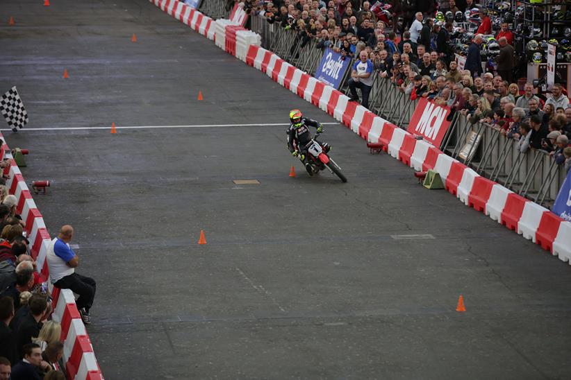 Chris Walker on the slalom course at the Ally Pally