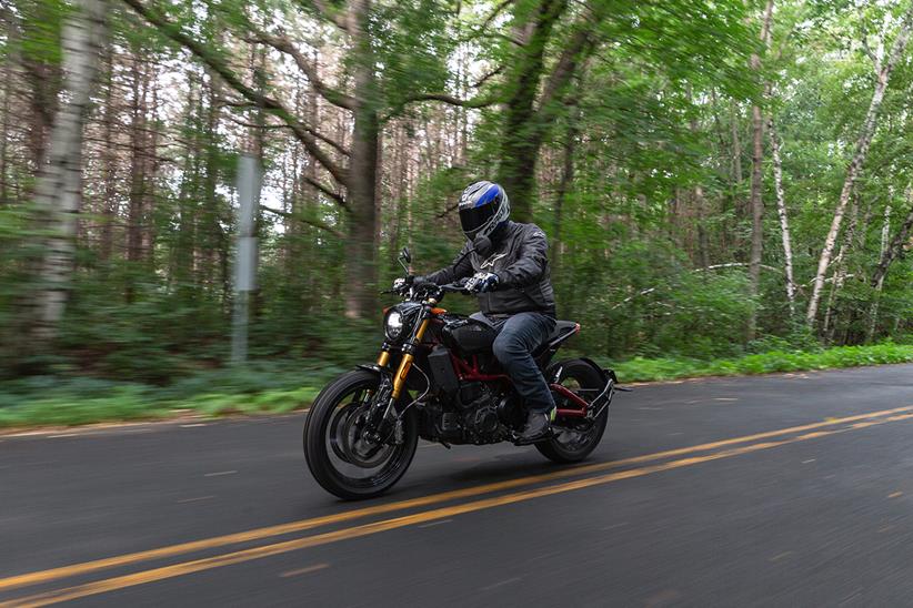 Riding Indian's FTR1200S in Wyoming, USA